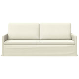 3 Seater Sofa Cream 190 x 81 x 82 cm Corduroy Fabric 42041135