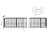 Gabion with 5 mm Wire and 5x10 cm Mesh 350x100x100 cm 3464833