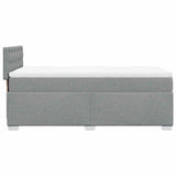 Box Spring Bed with Mattress Light Grey 90x200 cm Fabric 3285785