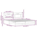 Bed Frame without Mattress Brown Oak 160x200 cm Engineered Wood 4107019