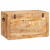 Storage Box with Storage with Door Brown Solid Mango Wood 4104567