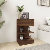 Bedside Cabinet Brown Oak 40x35x65 cm Engineered Wood 816045