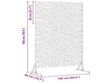 Privacy Screen 100 x 50 x 180 cm Steel White 868557