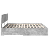 Bed Frame Concrete Grey 180 x 200 cm Engineered Wood 3410864