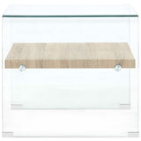 Coffee Table Clear 50x50x45 cm Tempered Glass 284742