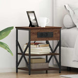 Bedside Cabinet 2 pcs Brown Oak 41 x 31 x 51 cm Engineered Wood 859524