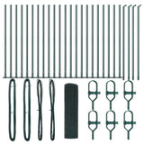 Welded Wire Fence with Concrete Base 50 x 0.5 m 3352458