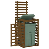 Wheelie Bin Storage Honey Brown 84x90x128.5 cm Solid Wood Pine 825103