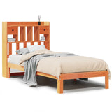 Bookcase Bed without Mattress Wax Brown 75x190cm Solid Wood Pine 3322611