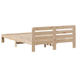 Bed Frame without Mattress 135x190 cm Double Solid Wood Pine 855573