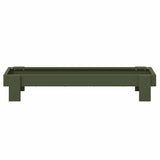 Chicken Feeding Trough Olive Green 80 x 28 x 13.5 cm 874622