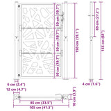 Garden Gate Black 100x150 cm Steel Light Design 4100951