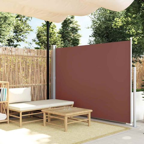 Patio Retractable Side Awning 170x300 cm Brown 48369