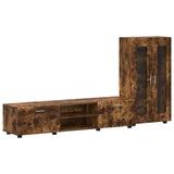 TV Cabinet Set FLORIN 3 pcs Smoked Oak Engineered Wood 3397939