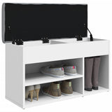 Shoe Bench White 82x32x45.5 cm Engineered Wood 835026