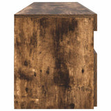 TV Cabinet with LED Lights Smoked Oak 90x35x40 cm 815675