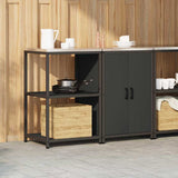 Kitchen Storage Set HATTEM 2 pcs Black Cold-rolled Steel 3392687
