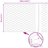 Welded Wire Fence 10 x 0.8 m Hot-Dip Galvanised Steel 3336961