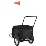 Pet Bike Trailer Black Oxford Fabric and Iron 94024
