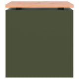 Garden Bench Olive green 40 x 40 x 43 cm Steel 874915
