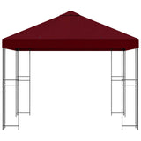 Gazebo 3 x 3 m Burgundy Polyester and Steel 190 gsm 900335