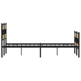 Metal Bed Frame without Mattress Sonoma Oak 140x200 cm 4017121