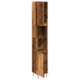 ZNTS Bathroom Cabinet Old Wood 30x30x190 cm Engineered Wood 857199