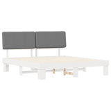 Bed Frame with Upholstered Headboard Light Grey 180 x 200 cm 3398083