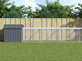 Chicken Cage with Run Anthracite 117x609x123 cm Galvanised Steel 3189070