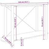 Console Table 110x38x75 cm Engineered Wood 345692