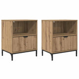 Bedside Cabinet with Drawer 2 pcs Artisan oak 49 x 36 x 61 cm 883493