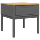 Lamp Table FLORO Grey 55x55x54 cm Solid Wood Pine 374028