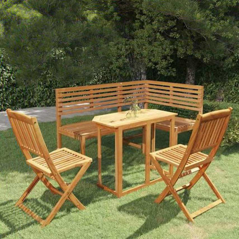 4 Piece Bistro Set Solid Acacia Wood 3057864