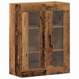 Highboard with Drawer 2 pcs Old Wood Engineered Wood and Glass 3415681