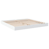 Bed Frame without Mattress White 180x200 cm Super King Engineered Wood 842000