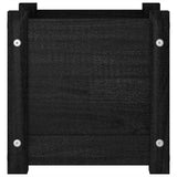 Garden Planters 2 pcs Black 31x31x31 cm Solid Pinewood 810531