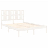 Bed Frame without Mattress White 140x200 cm Solid Wood Pine 3105601