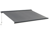 3 x 2.5m Electric Awning with Remote Controller, Aluminium Frame DIY Retractable Awning, UV50 Sun T3398P315961