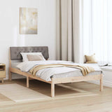 Bed frame Brown and taupe 100 x 200 cm Solid pine wood 878632