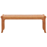 Bench Natural Wood Solid Eucalyptus Wood 2-Seater Durable 47290