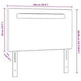 LED Headboard Cappuccino 100 cm Faux Leather 42007300