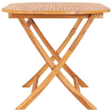 7 Piece Folding Outdoor Dining Set Solid Teak Wood 48999