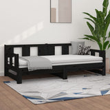 Pull-out Day Bed without Mattress Black 2x cm 820291