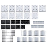 Fence Panel Set WPC 1737x186 cm Black 3070437
