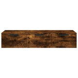 Wall Cabinet Smoked Oak 102x30x20 cm Engineered Wood 817096