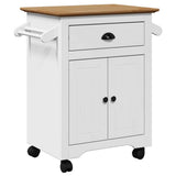 Kitchen Trolley BODO White and Brown 72x45x80 cm 4016876