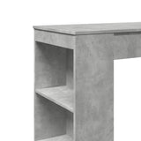 Bar Table with Racks Concrete Grey 95x47x103.5 cm Engineered Wood 854385