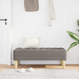Bench with Cushion Taupe 113 x 57 x 39 cm Fabric 42001940