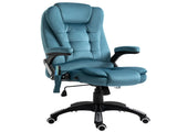 Massage Recliner Chair Heated Office Chair with Six Massage Points Velvet-Feel Fabric 360&deg Swivel T3398P328198