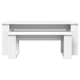 Coffee Table Set 2 pcs White Engineered Wood 8000132